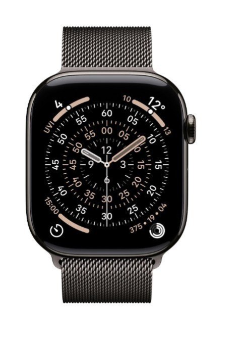 Watch Series 11 GPS + Cellular koperta 46 mm z tytanu w kolorze łupku, bransoleta mediolańska w kolorze łupku S/M