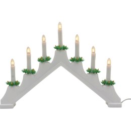 ŚWIECZNIK ADWENTOWY PLASTIKOWY 7 DIOD BIAŁY