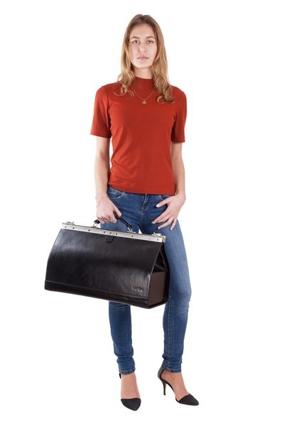 BIG torba skórzana kufer 45 PK6 BLACK