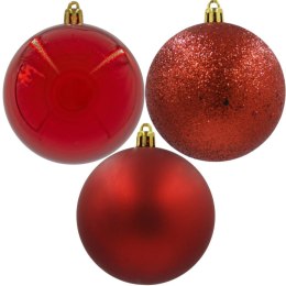 BOMBKA DEKORACYJNA PLASTIKOWA BEZPIECZNA 6SZT 80MM CZERWONY