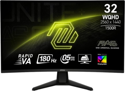 Monitor MSI MAG 32CQ6F (31.5" /VA /180Hz /2560 x 1440 /Czarny)