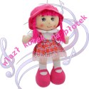 LALKA PRZYTULANKA SZMACIANKA Z DŻWIĘKIEM CIEMNY RÓŻ