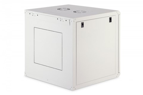 Szafa sieciowa wisząca Dynamic 19" 12U rack 607x600x600mm, drzwi szyba, szara, niezłożona, 60kg