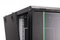 Szafa sieciowa wisząca Dynamic 19" 16U rack 785x600x450mm, drzwi szyba, czarna, niezłożona, 60kg