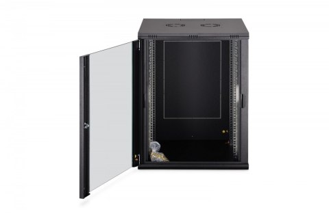 Szafa sieciowa wisząca Dynamic 19" 16U rack 785x600x600mm, drzwi szyba, czarny, niezłożona, 60kg
