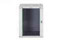Szafa sieciowa wisząca Dynamic 19" 16U rack 785x600x600mm, drzwi szyba, szary, niezłożona, 60kg