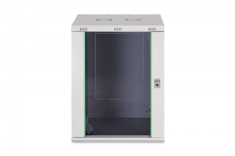 Szafa sieciowa wisząca Dynamic 19" 16U rack 785x600x600mm, drzwi szyba, szary, niezłożona, 60kg
