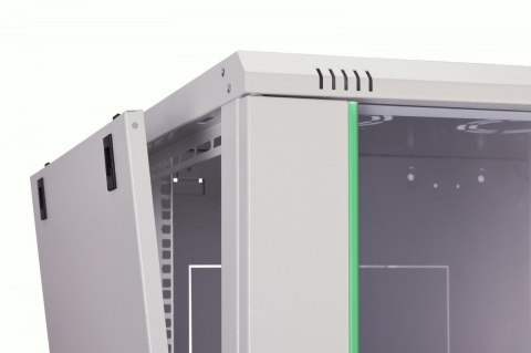 Szafa sieciowa wisząca Dynamic 19" 16U rack 785x600x600mm, drzwi szyba, szary, niezłożona, 60kg