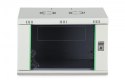 Szafa sieciowa wisząca Dynamic 19" 7U rack 385x600x450mm, drzwi szyba, szara, niezłożona, 60kg