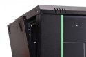Szafa sieciowa wisząca Dynamic 19" 7U rack 385x600x600mm, drzwi szyba, czarna, niezłożona, 60kg