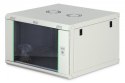Szafa sieciowa wisząca Dynamic 19" 7U rack 385x600x600mm, drzwi szyba, szara, niezłożona, 60kg