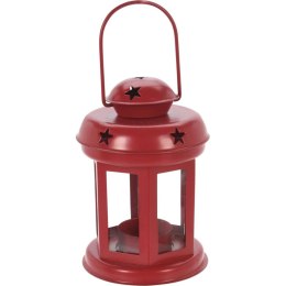 ŚWIECZNIK NA TEA LIGHT LATARENKA CZERWONA