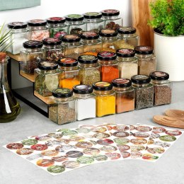 Pojemniki na przyprawy 24 szt 100ml pojemnik szklany + 90 etykiety VILDE 229193