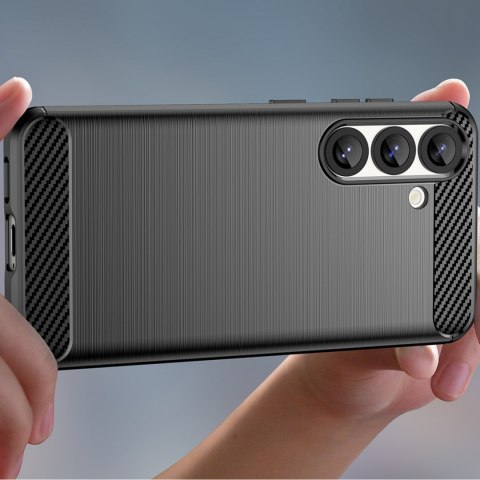 Etui elastyczne silikonowe na Samsung Galaxy M16 5G Carbon Case - czarne