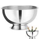 Misa do szampana ponczu stalowa 13 l śr. 393x214 mm - srebrna