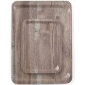 Taca do serwowania prostokątna antypoślizgowa 370x530 mm - ciemne drewno