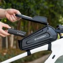 Torba sakwa rowerowa na ramę pancerna z kieszonką na telefon 1.7 l - czarna