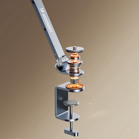 Uchwyt magnetyczny biurkowy 360 składany na telefon tablet - szary