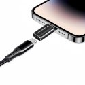 Adapter przejściówka iPhone Lightning - USB-C - czarny