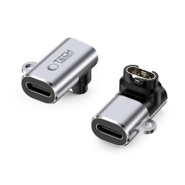 Adapter przejściówka kątowa USB-C do zegarka Garmin - szary