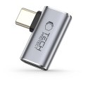 Adapter przejściówka kątowa USB-C - szary
