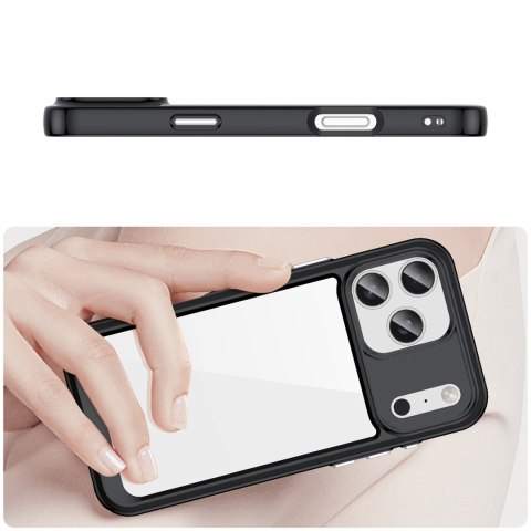 Etui case pokrowiec na iPhone 17 Pro Max Outer Space - czarne przezroczyste