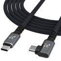 Kabel przewód kątowy USB-C Thunderbolt 4 240W 1.5m 4K - czarny