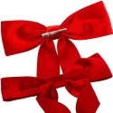 KOKARDA DEKORACYJNA CZERWONA 2x19x48CM 4SZT MICA