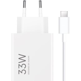Ładowarka sieciowa USB-A 33W z kablem USB-C - biała