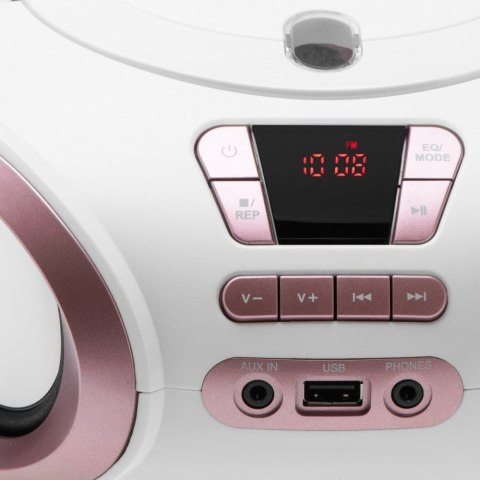Radio Boombox CD MP3 AD1181 biało-miedziany