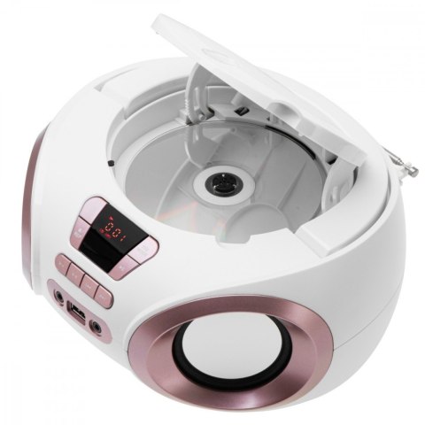 Radio Boombox CD MP3 AD1181 biało-miedziany
