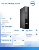 Komputer Dell Pro Micro QCM1250 W11Pro U5 235T/16GB/256GB SSD CL35/WLAN+BT/Kb/90W/TPM/3YPS