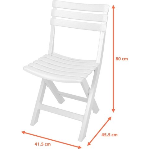 ZESTAW 4 KRZESEŁ CATERINGOWYCH SKŁADANYCH PLASTIKOWYCH BIAŁYCH KOMODO
