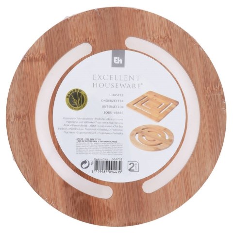 Podstawka podkładka pod gorący garnek naczynia garnki bambusowa 20cm EXCELLENT HOUSEWARE 121515-O