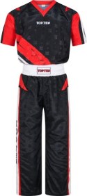 Strój do kickboxingu TOP TEN "Urban Arts" czarno-czerwony (WAKO APPROVED new)