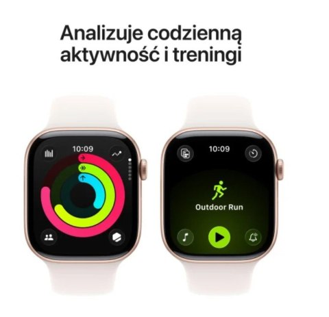 Watch Series 11 GPS+Cellular, koperta 46 mm z aluminium w kolorze różowego złota, pasek sportowy w kolorze łagodnego różu - rozm