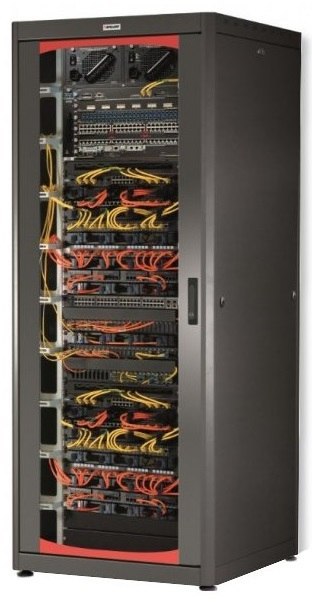 INTELLINET Szafa stojąca złożona 42U 600x600 rack 19 drzwi szkło czarna I-CASE EP-4260BKT