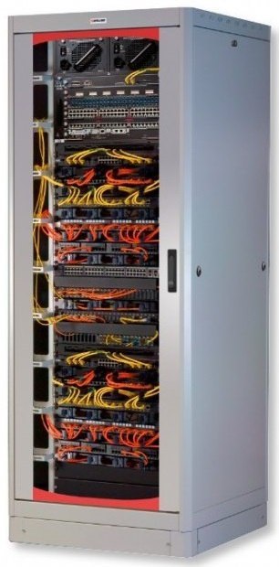 INTELLINET Szafa stojąca złożona 42U 600x800 rack 19 drzwi szklane I-CASE EP-4280GT