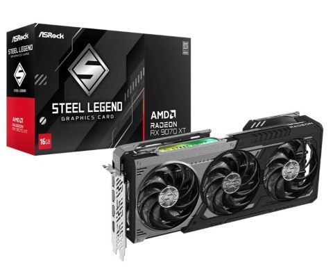 Karta graficzna ASROCK RX 9070 XT STEEL LEGEND DARK 16GB GDDR6 (RX9070XT SLD 16G)