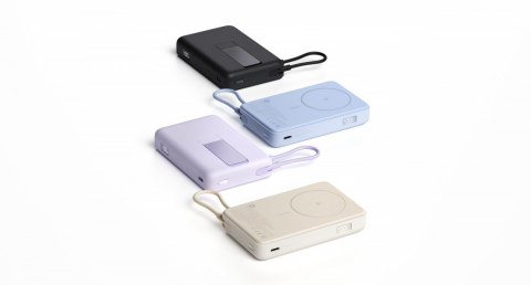 PowerBank Magnetic 10000 z podstawką beżowy