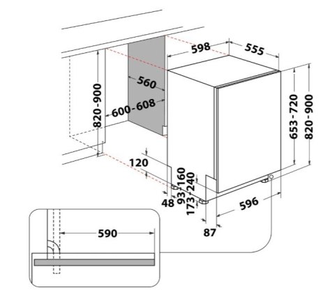 Zmywarka do zabudowy WI7020PF