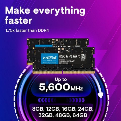 Pamięć do notebooka DDR5 SODIMM 64GB(1*64)/5600 CL46