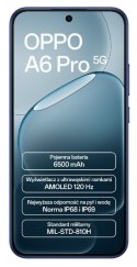 Smartfon A6 Pro 5G 8/256GB CPH2781 niebieski