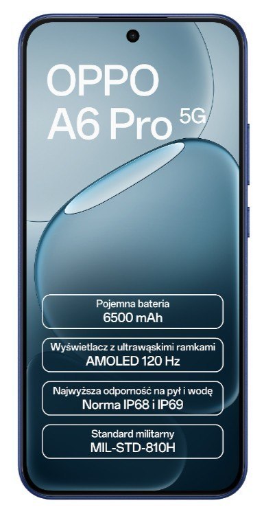 Smartfon A6 Pro 5G 8/256GB CPH2781 niebieski