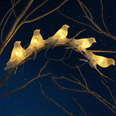 LAMPA SOLARNA GIRLANDA OGRODOWA PARTY LIGHT PTASZKI 5LED