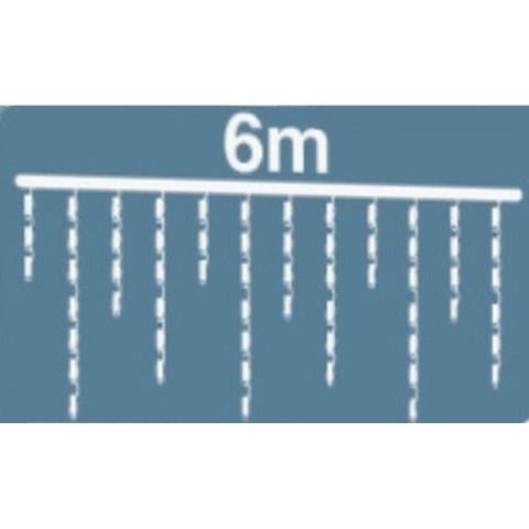 LAMPKI CHOINKOWE KURTYNA ŚWIETLNA ZEW 180 LED STEROWNIK TIMER ZIMNY BIAŁY KABEL ZIELONY