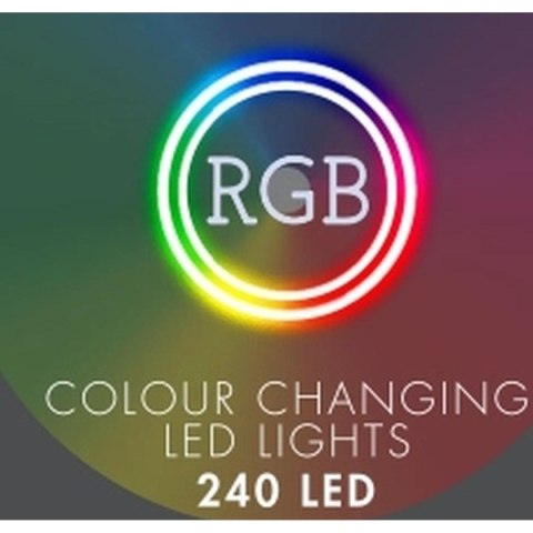 LAMPKI CHOINKOWE KURTYNA ŚWIETLNA ZEW/WEW 240 LED 600X60CM Z PILOTEM RGB KOLOR