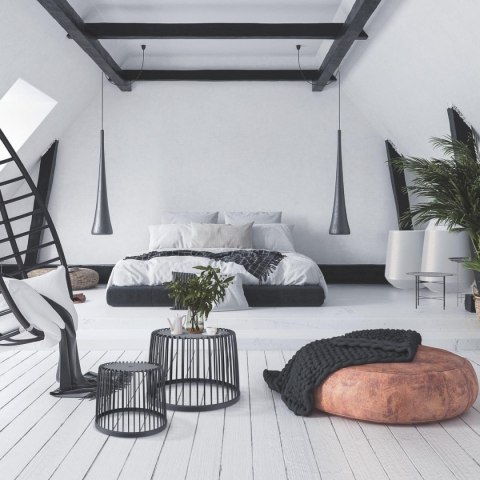 STOLIK KOSZ 38,6CM CLUBO POKRYWĄ ANTRACYT