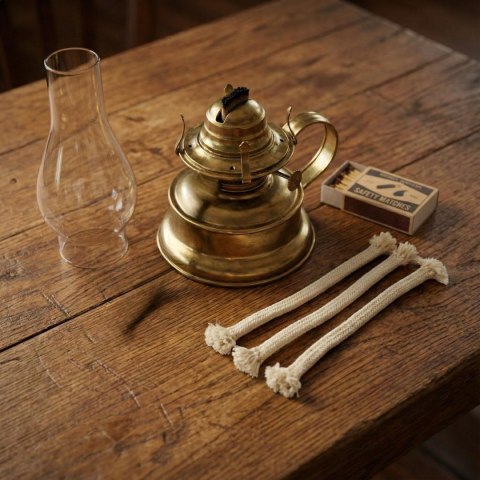 KNOT PŁASKI DO LAMPY NAFTOWEJ I POCHODNI 19x1,2x0,5 CM - ZESTAW 5SZT