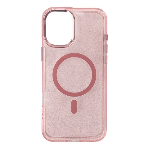 Etui brokatowe na Samsung Galaxy S25 Edge MagSafe Glitter Case - różowe